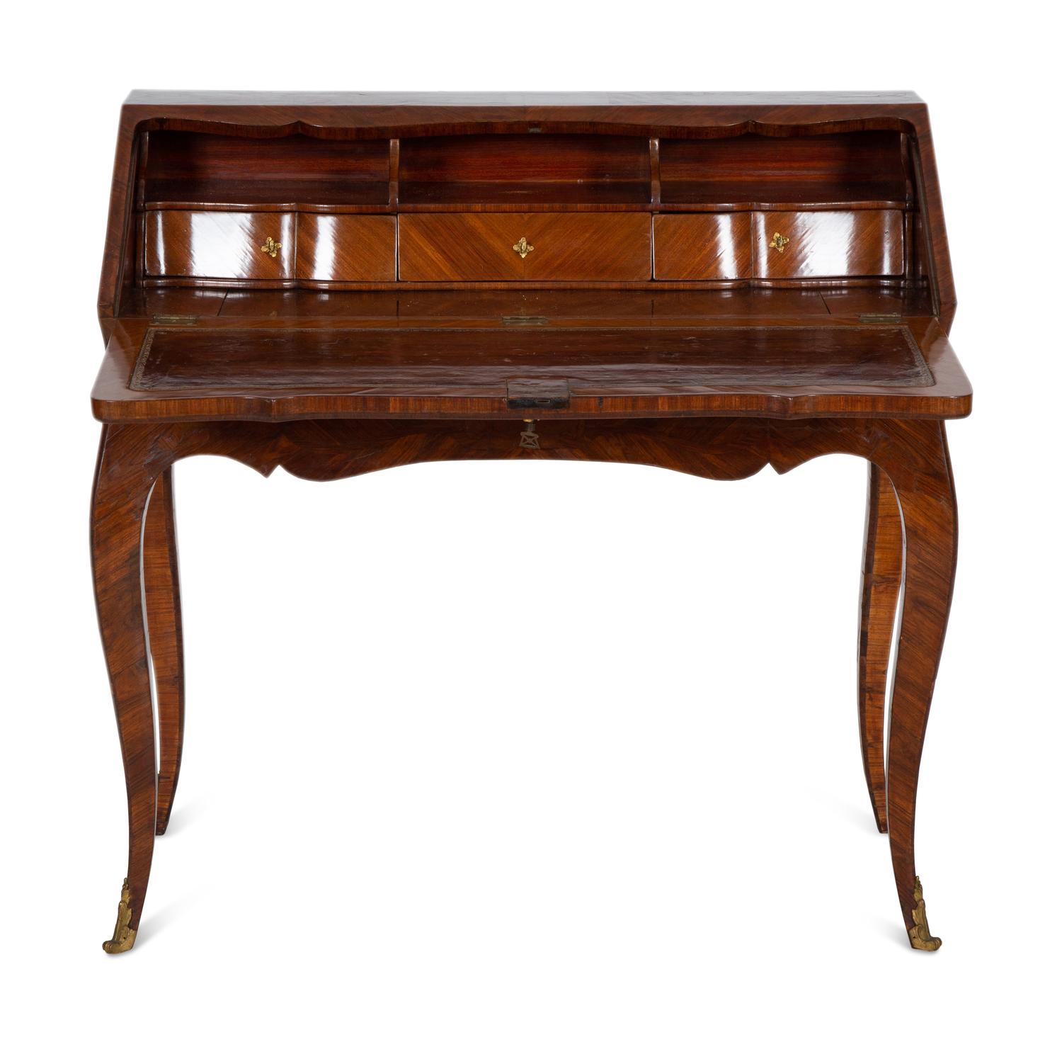 A Louis XV Style Marquetry Inlaid Lady's Writing Desk