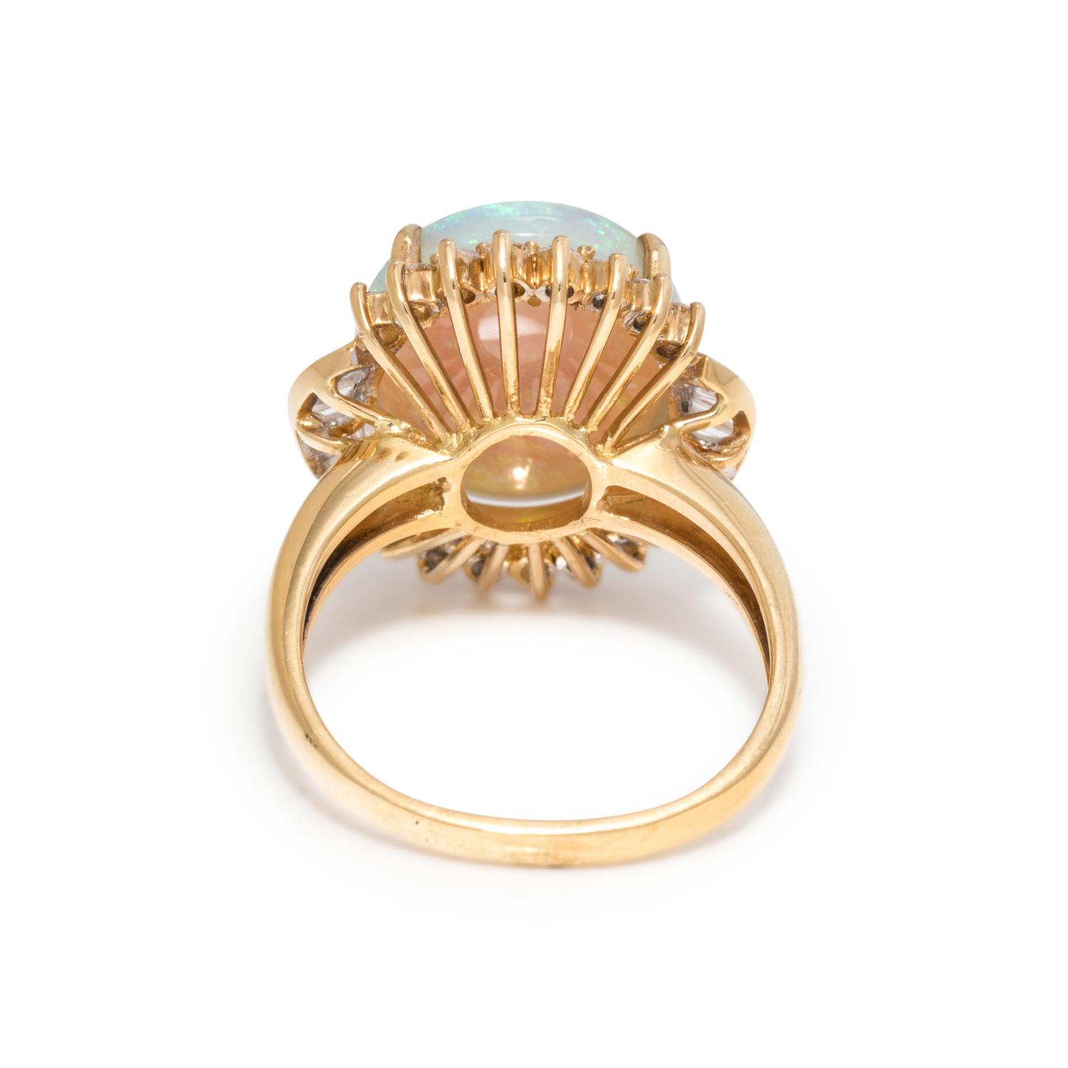 OPAL AND DIAMOND RING
