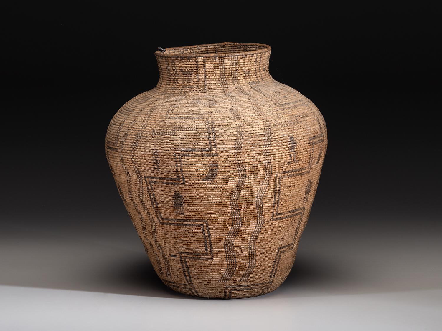 Apache Figural Basketry Olla