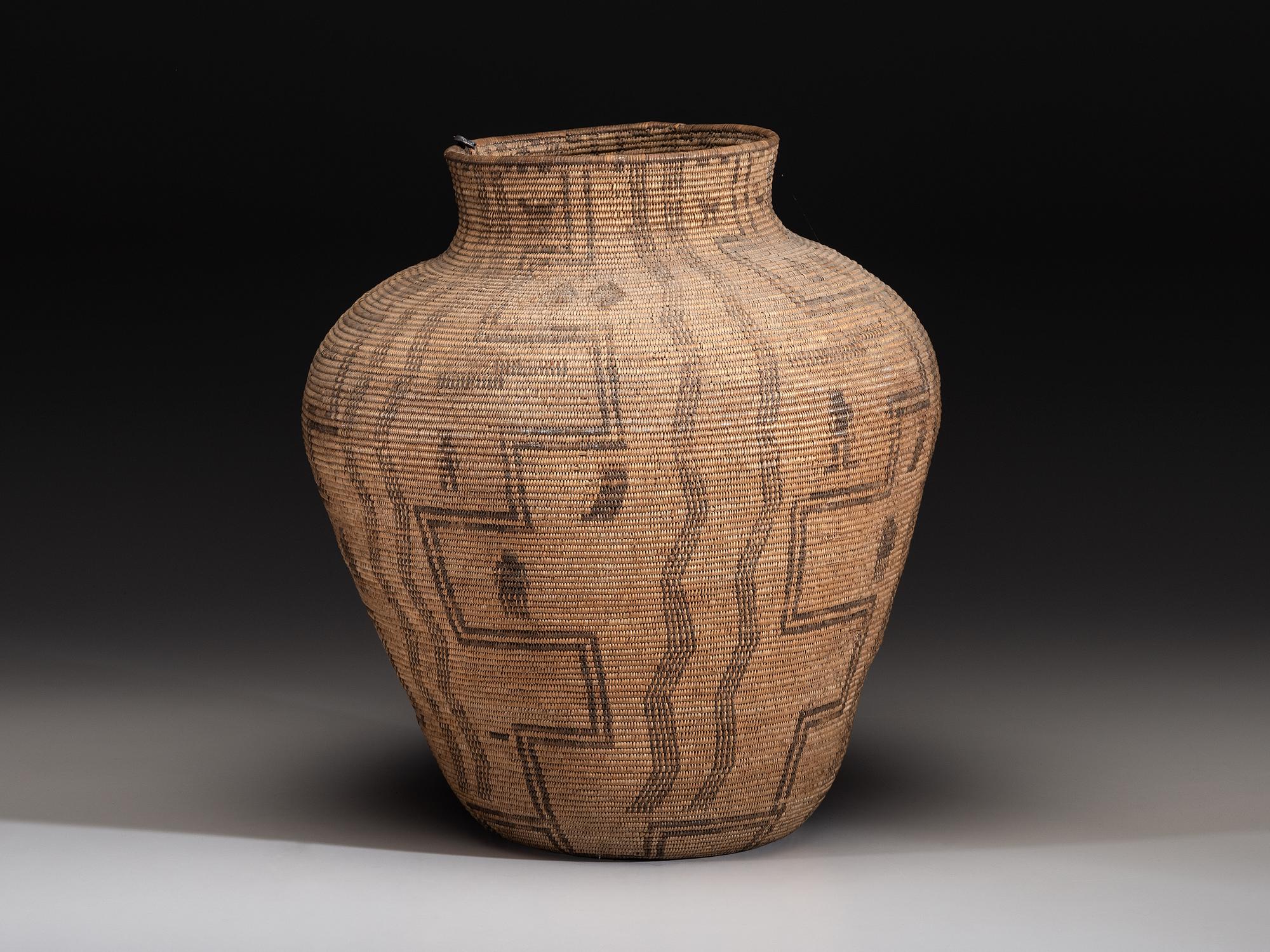 Apache Figural Basketry Olla