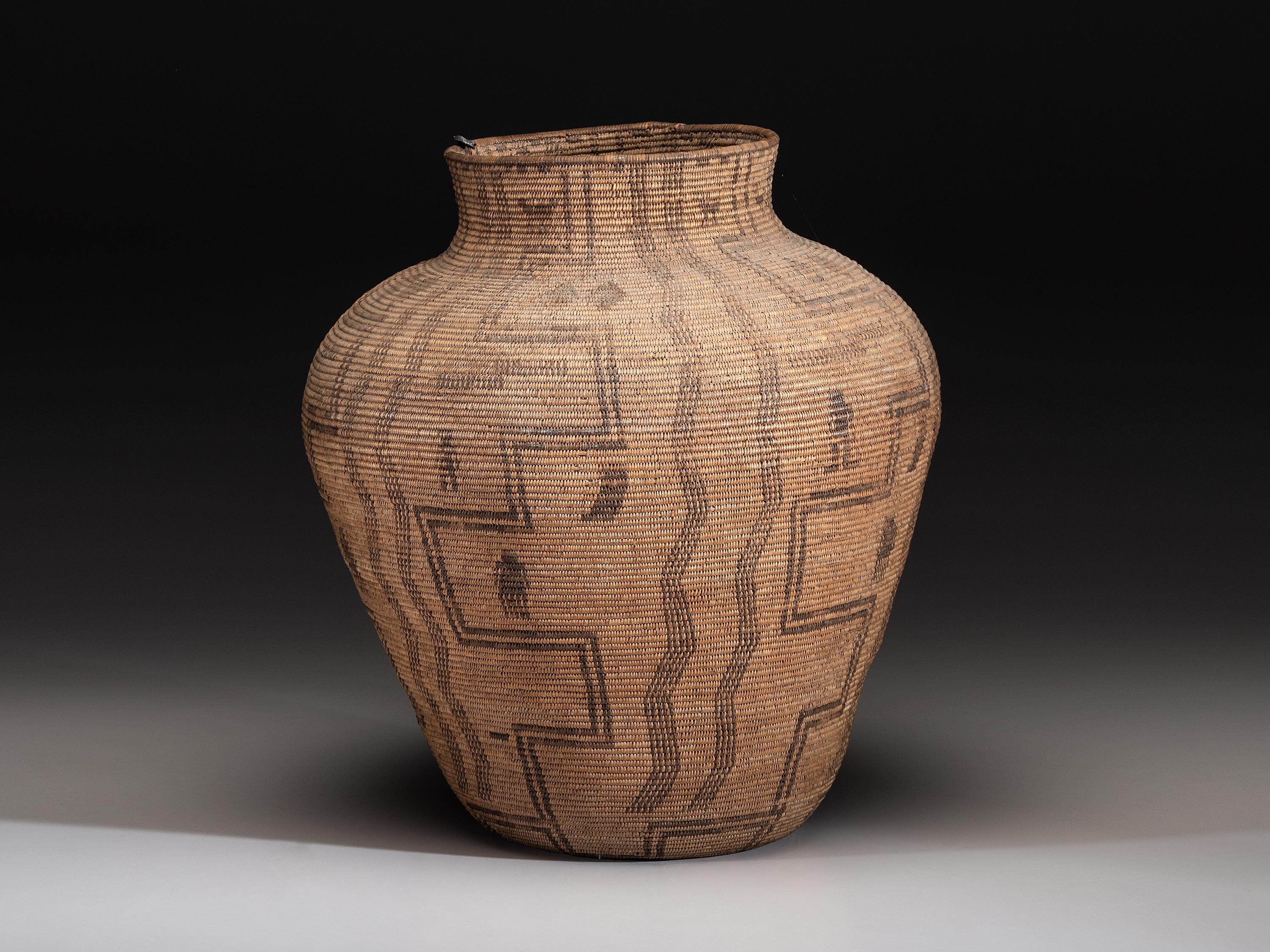 Apache Figural Basketry Olla