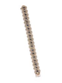 YELLOW GOLD AND SAPPHIRE BRACELET