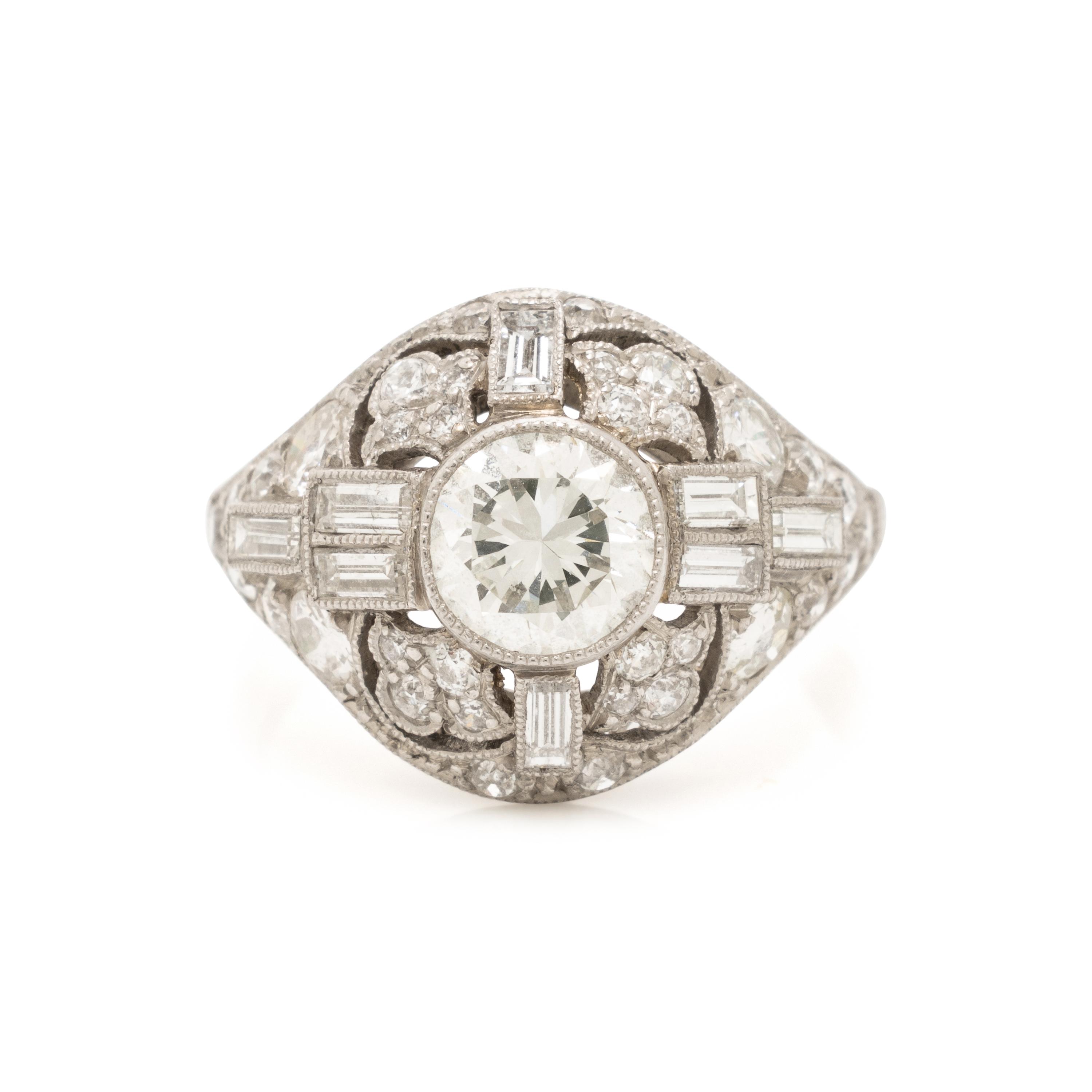 Diamond and Platinum Ring