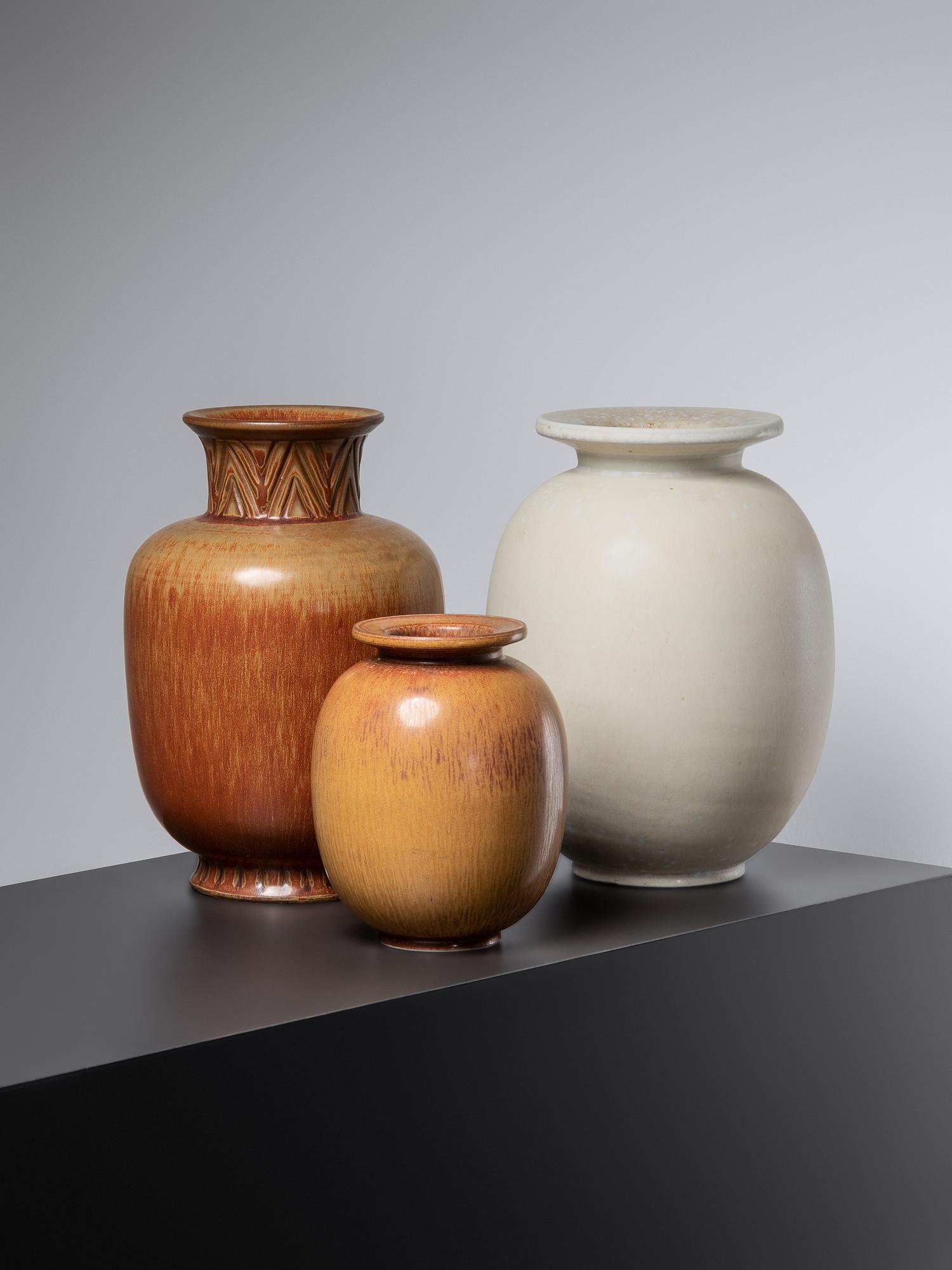 Collection of Three Vases Rörstrand, Sweden