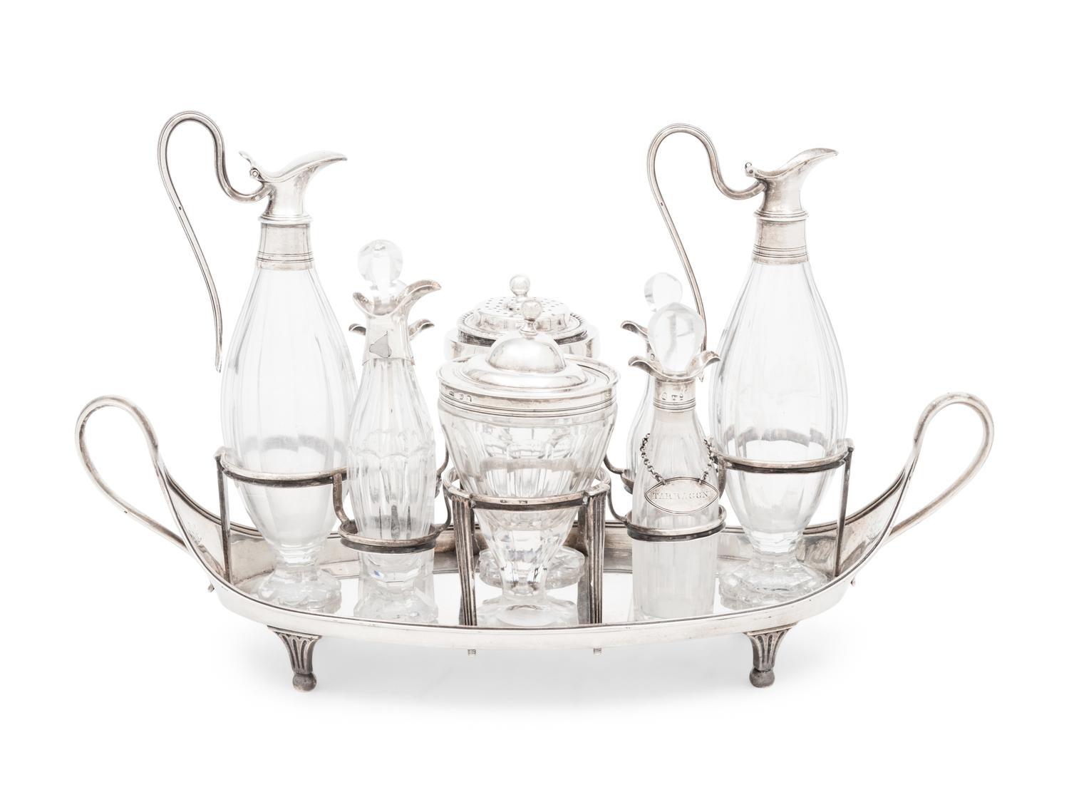 A George III Silver Cruet Set
