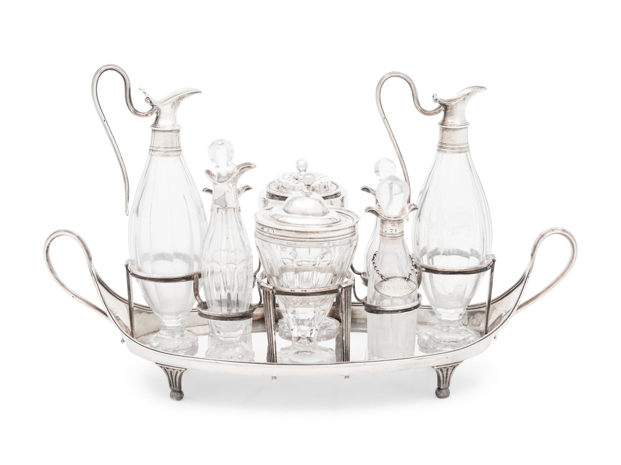 A George III Silver Cruet Set