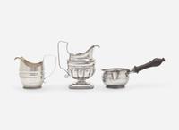A group of three Federal silver tablewares, Thomas Whartenby (active c. 1811-1850), Philadelphia, PA, William Haverstick, Sr. (1756-1823) or William Haverstick, Jr. (1780-1859), Lancaster or Philadelphia, PA, and other, circa 1820