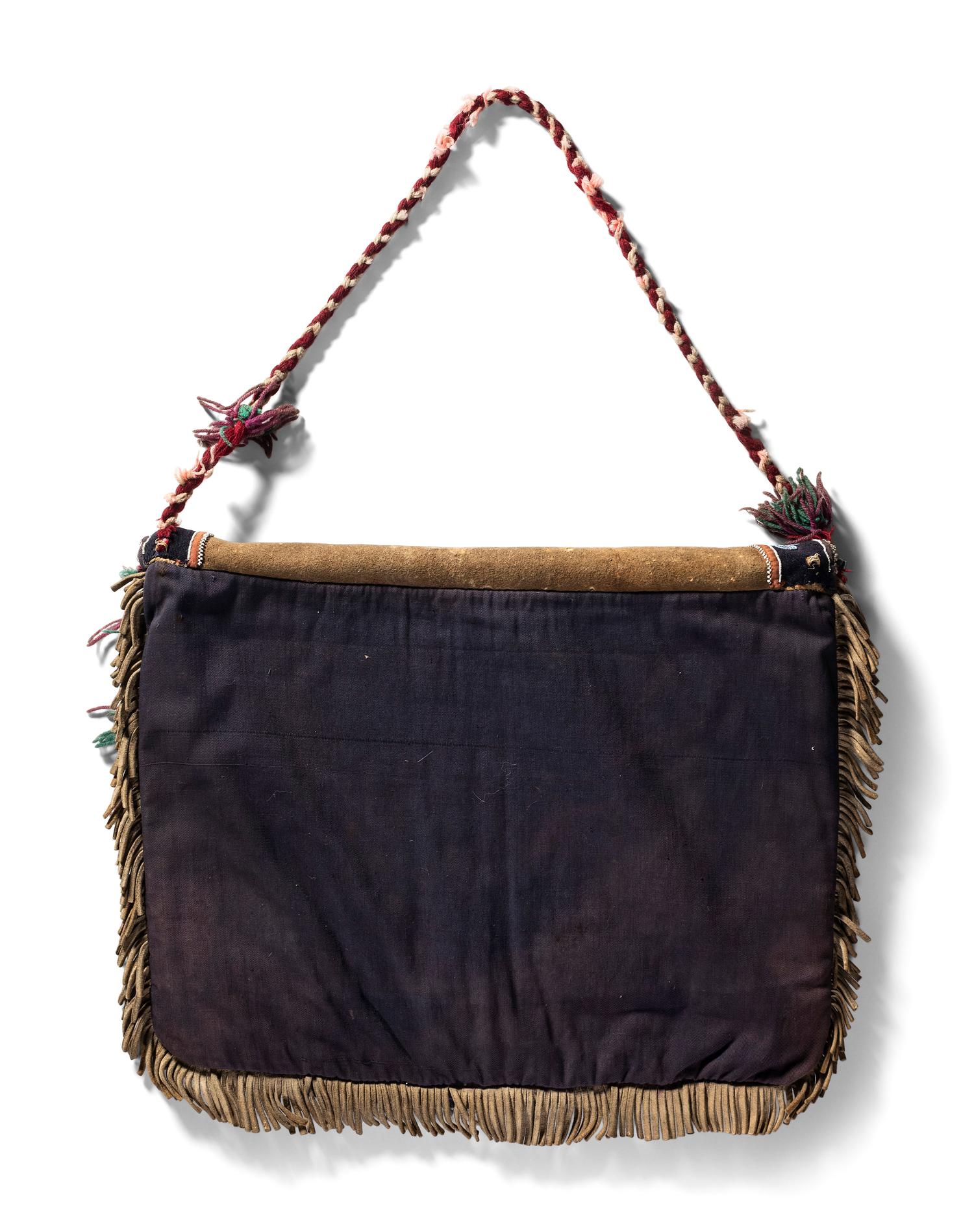 Metis Beaded Smoke Tanned Moose Hide Sled Bag