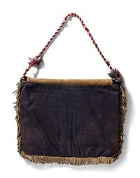 Metis Beaded Smoke Tanned Moose Hide Sled Bag