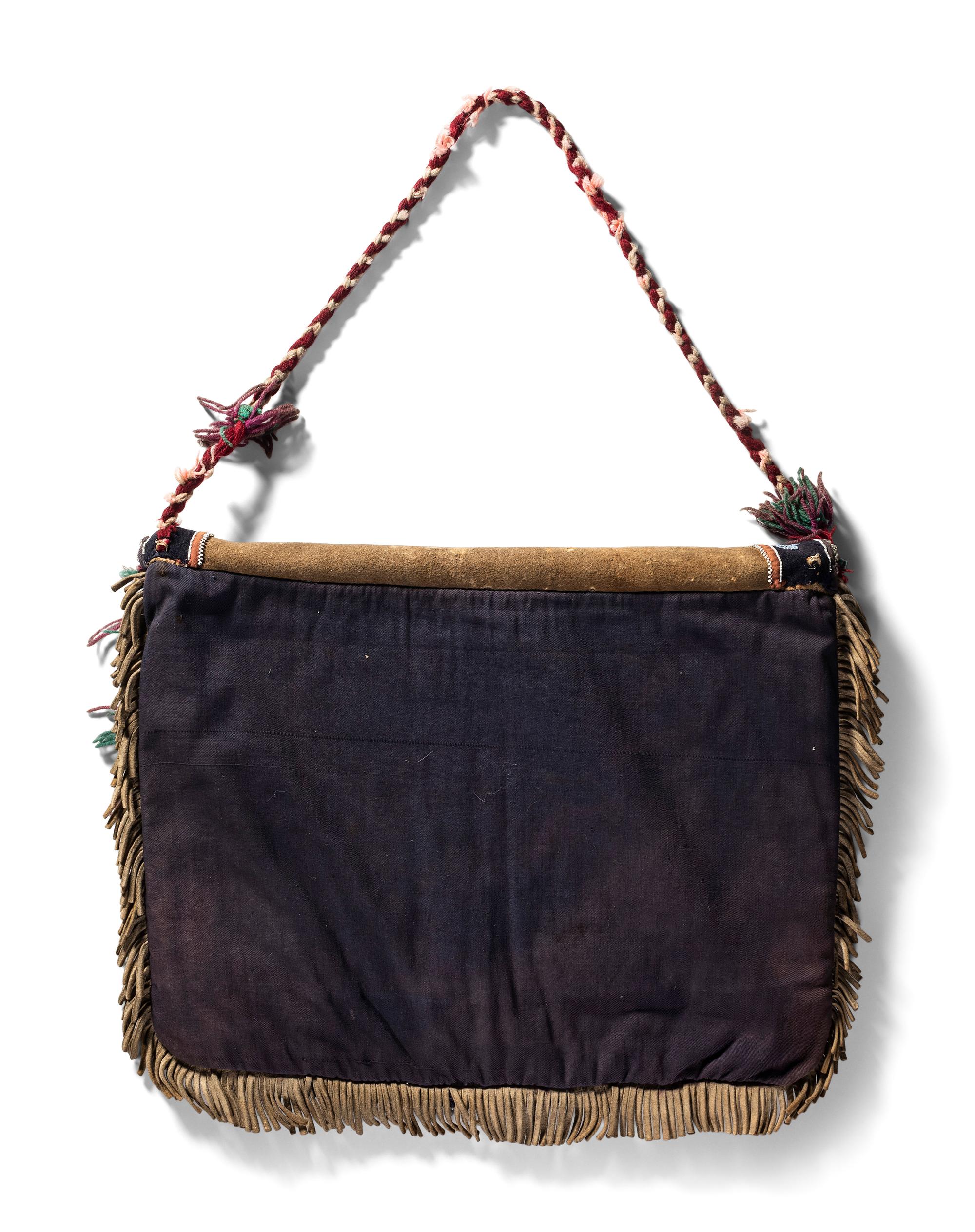 Metis Beaded Smoke Tanned Moose Hide Sled Bag