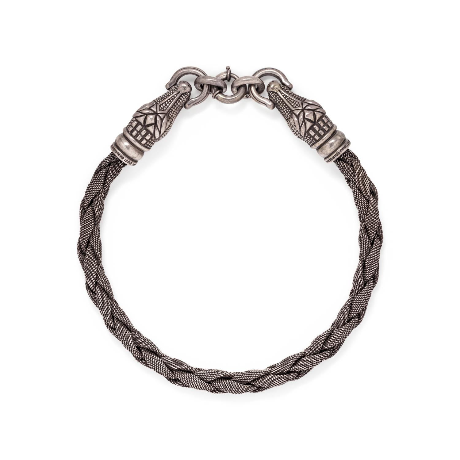KIESELSTEIN-CORD, STERLING SILVER ALLIGATOR NECKLACE