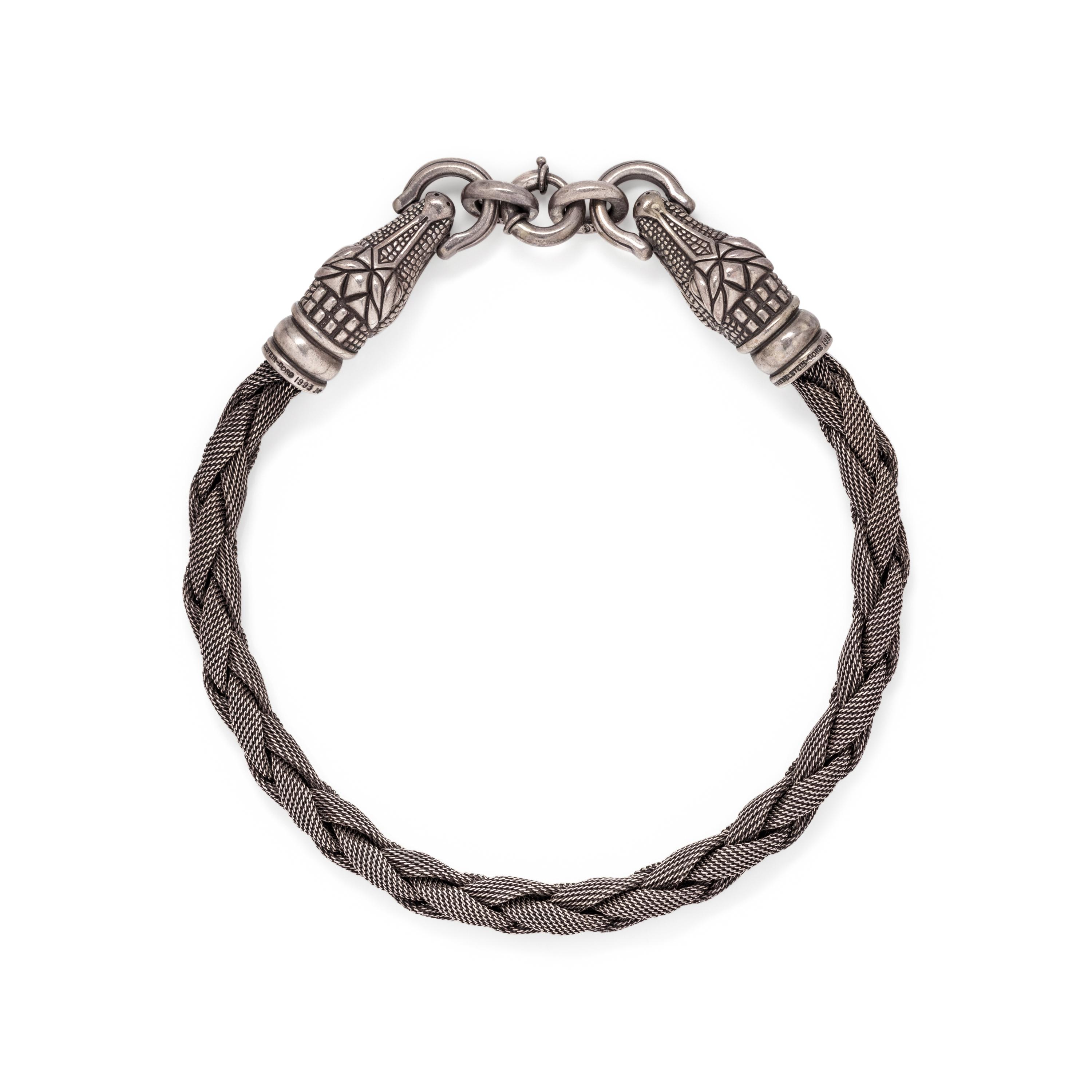 KIESELSTEIN-CORD, STERLING SILVER ALLIGATOR NECKLACE