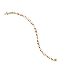 A Yellow Gold and Diamond Line Bracelet, 7.60 dwts.