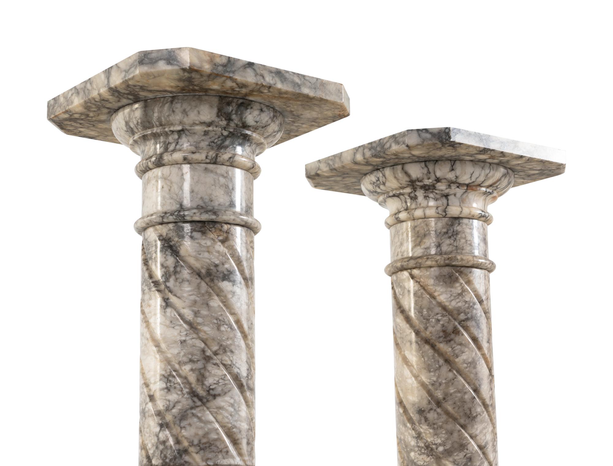 A Pair of Marble Pedestals
