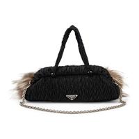 PRADA, FOX FUR & NYLON HANDBAG