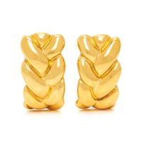 CARTIER, YELLOW GOLD CLIP EARRINGS