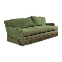 A Custom Two-Cushion Sofa with Bullion Fringe