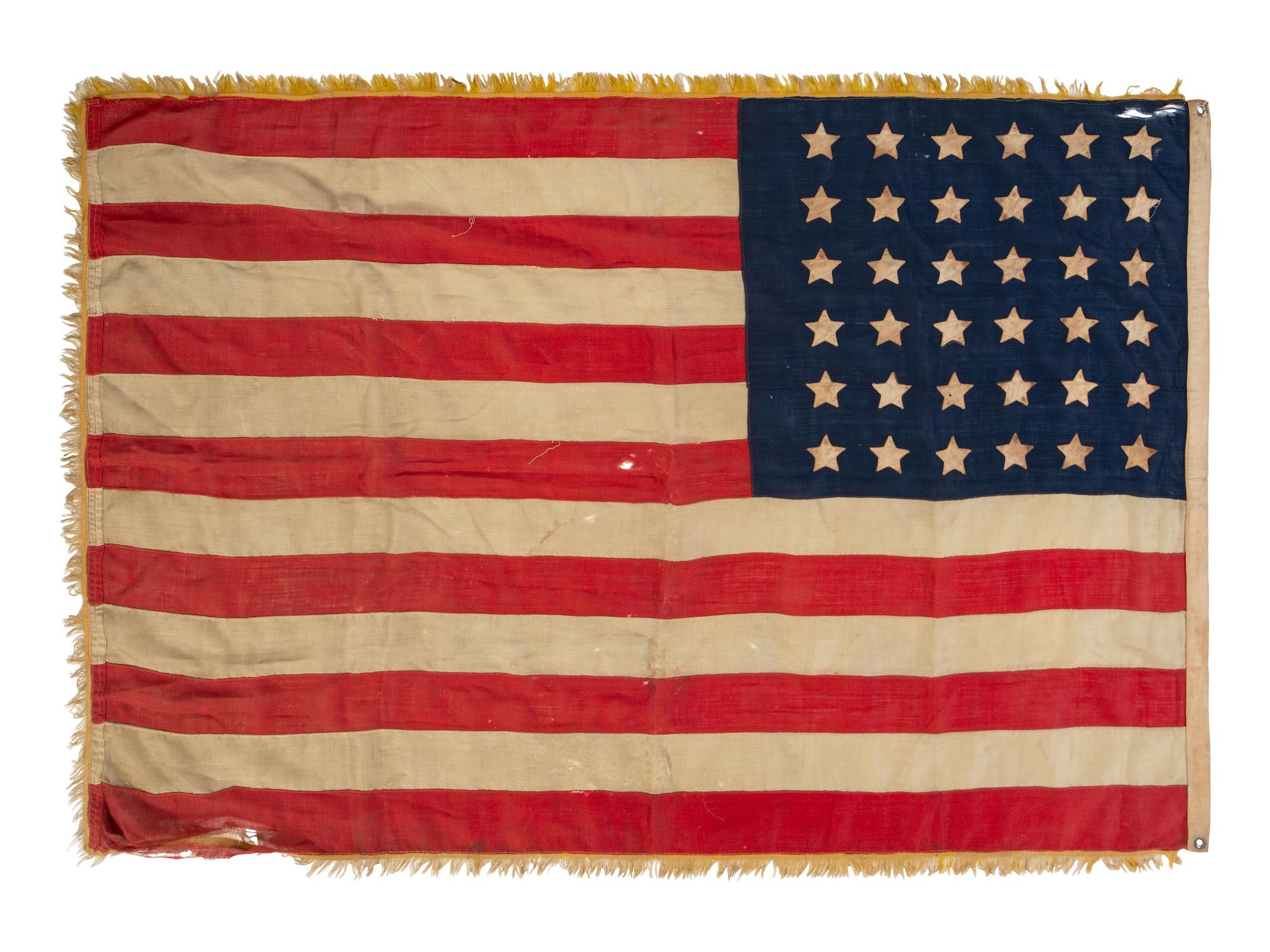 [FLAGS]. 36-star American flag. Ca 1865-1867.