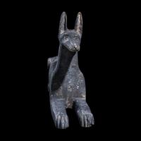 An Egyptian Painted Wood Jackal