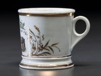 A Coffin Maker or Undertaker's Porcelain Occupational Shaving Mug