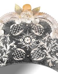 A Venetian Etched Glass Mirror