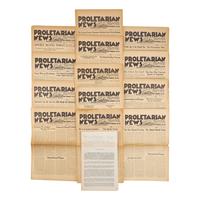 [American Radicalism] Group of 14 Issues of the "Proletarian News", and Other Periodicals Related to Communism, Anti-Fascism, etc.