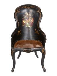 A Victorian Papier Mache Lady's Chair