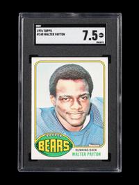 A 1976 Topps Walter Payton Rookie Football Card No. 148 (SGC 7.5 NM+)