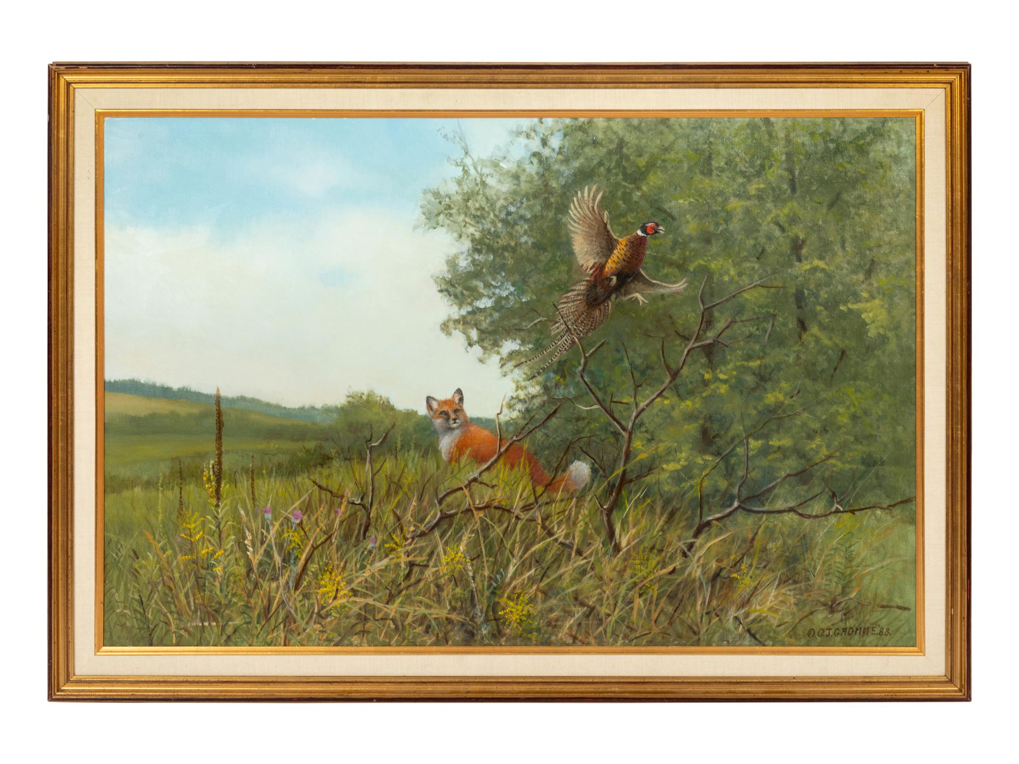 Red Fox and Pheasant