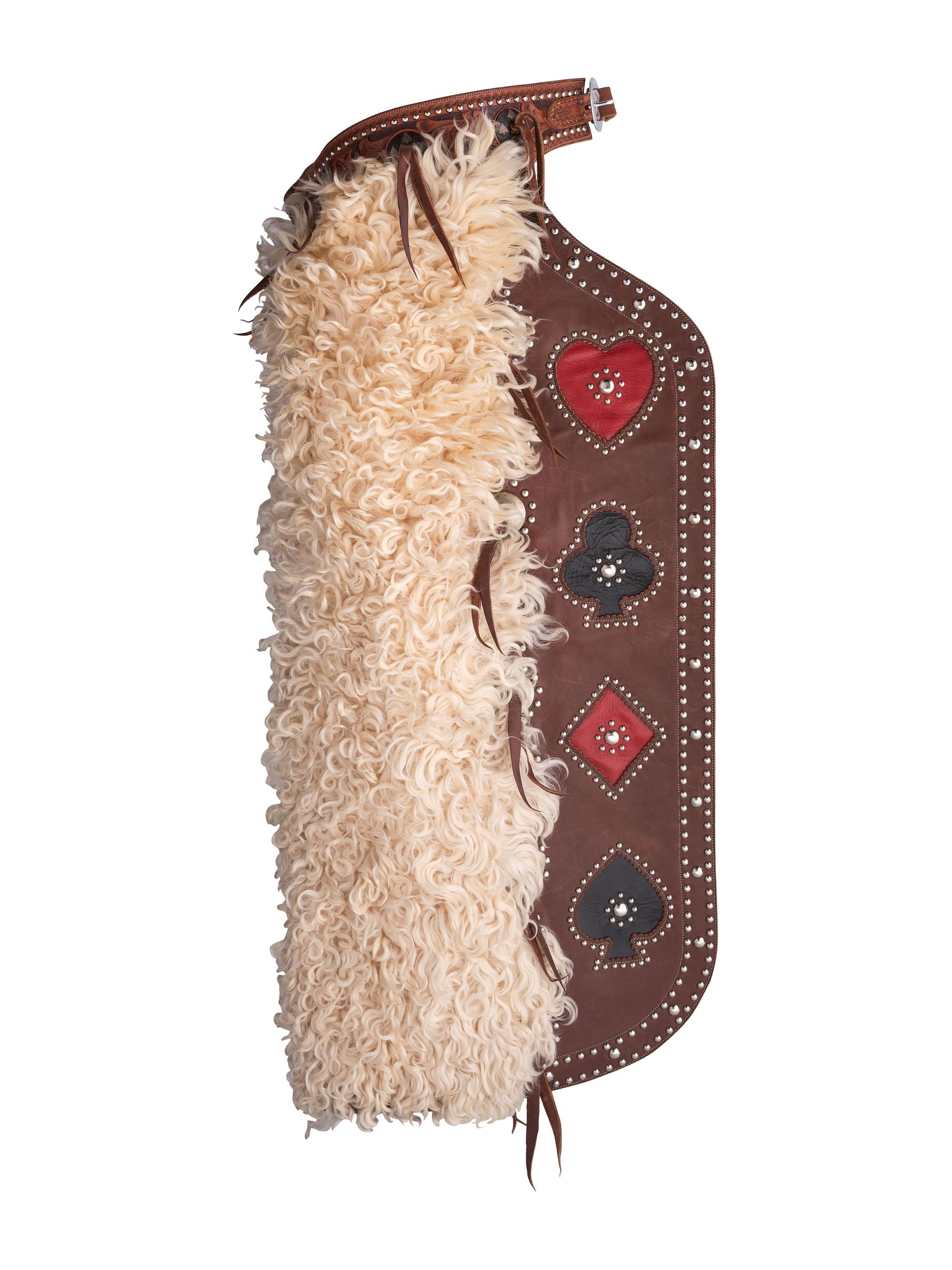 A Pair of Buddie Foster (1956-2006) Card Suit Leather Chaps