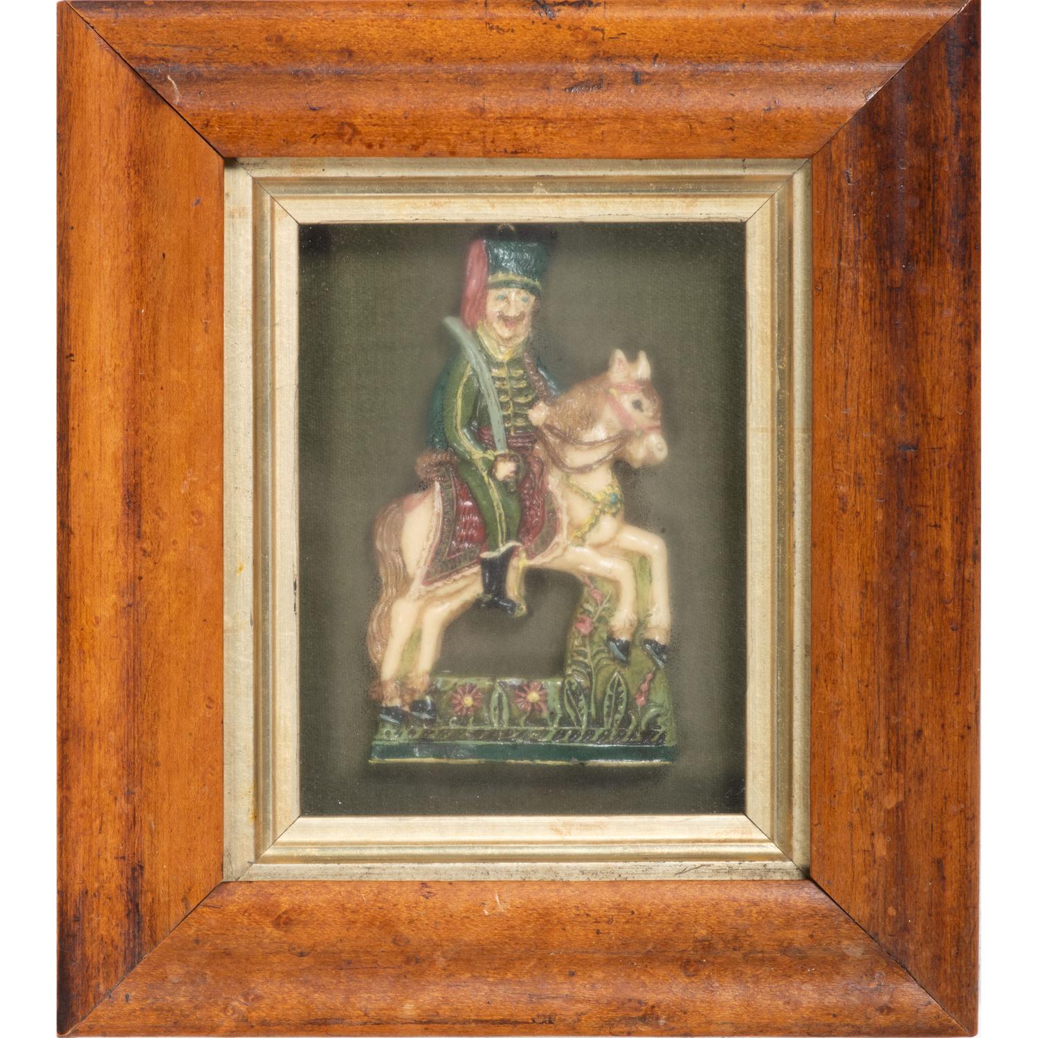 Four English Framed Wax Figures
