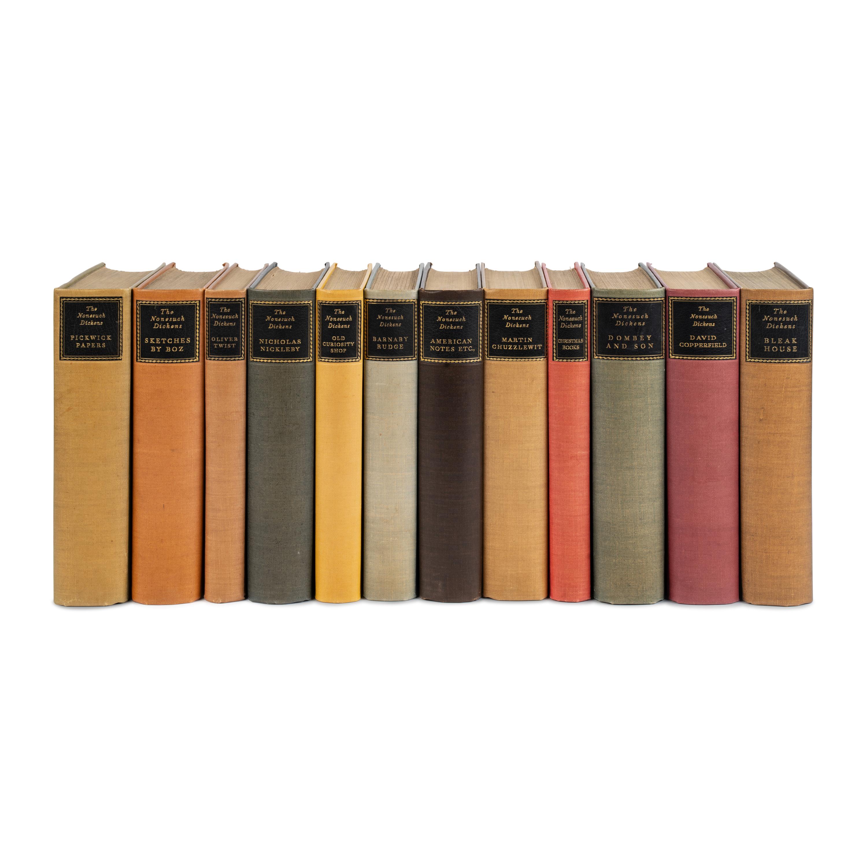 Dickens, Charles (1812-1870). The Works . Edited by Arthur Waugh, Hugh Walpole, Arthur Dexter, and Thomas Hatton. London: The Nonesuch Press, 1937-1938.