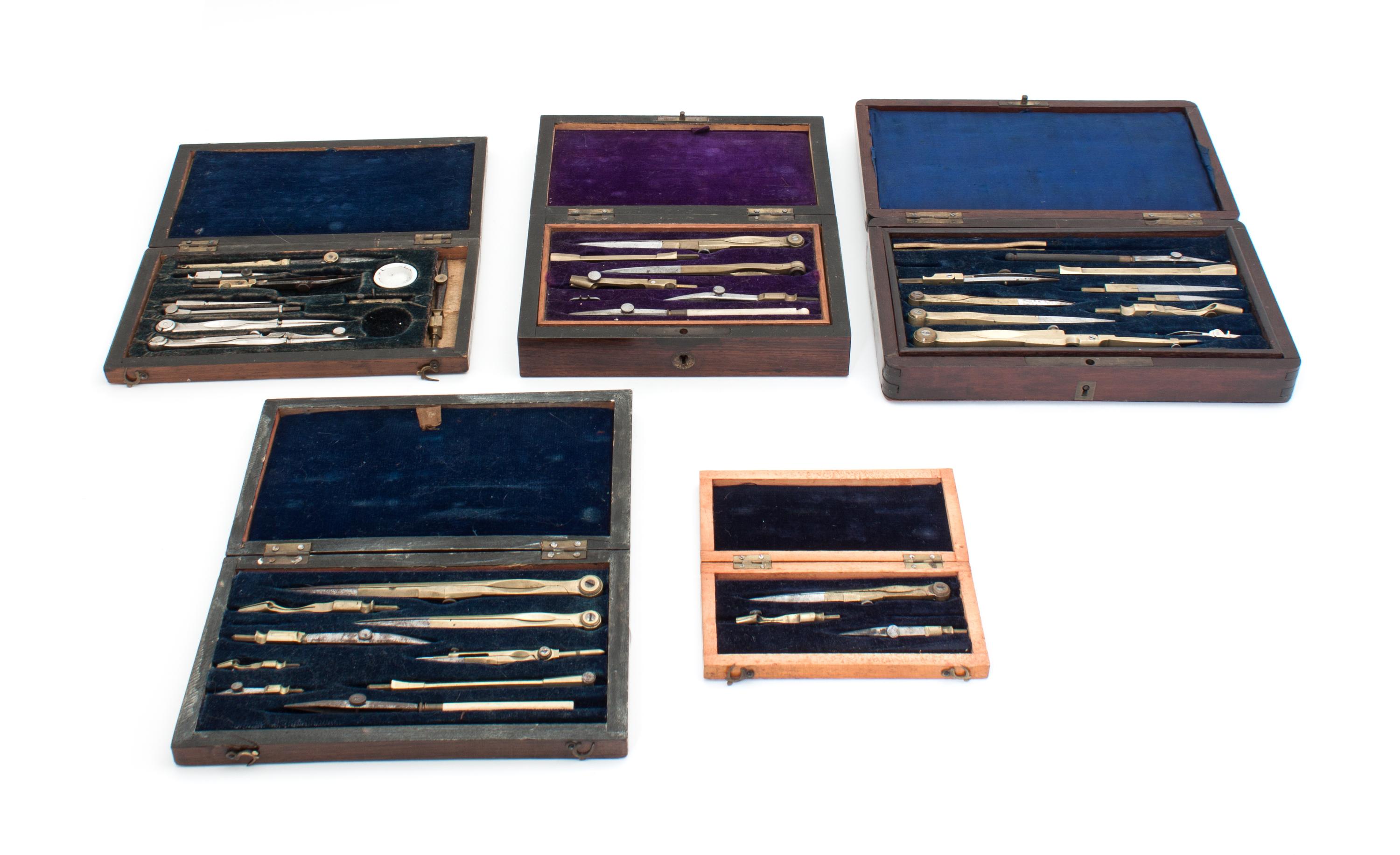 A Collection of Antique Drafting Tools Length of longest 6 1/2 inches.