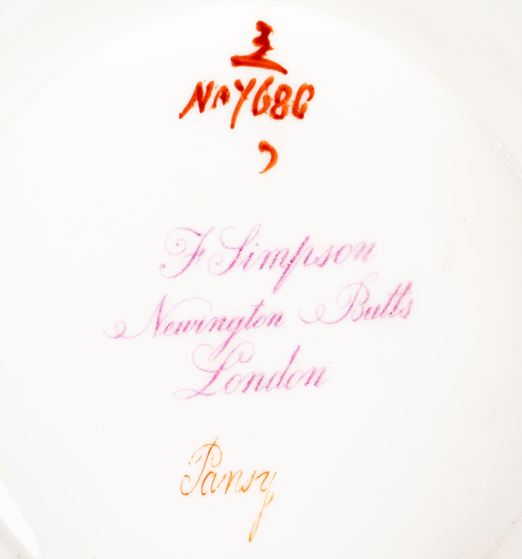 An English Porcelain Dessert Service