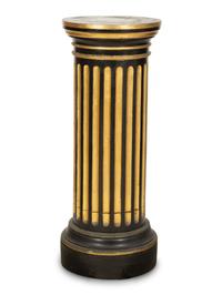 A Neoclassical Style Painted and Parcel Gilt Pedestal