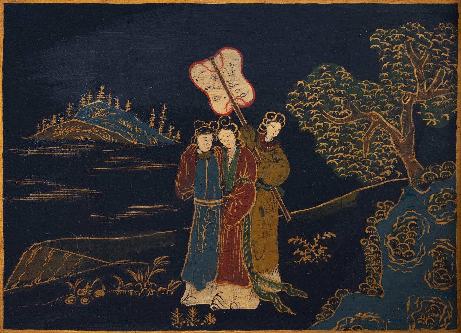A Chinese Four-Panel Screen