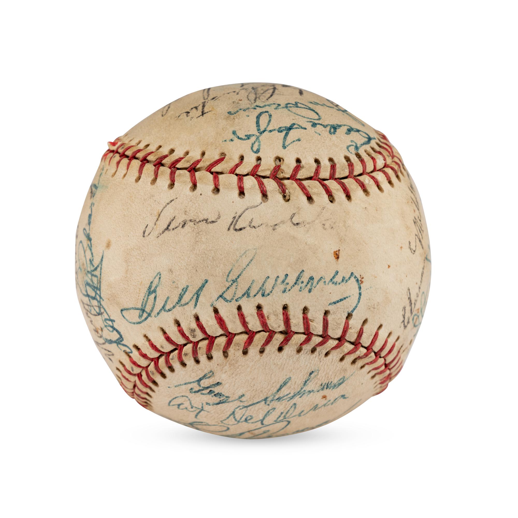 A 1953 Seattle Rainers Team Signed Autograph Baseball