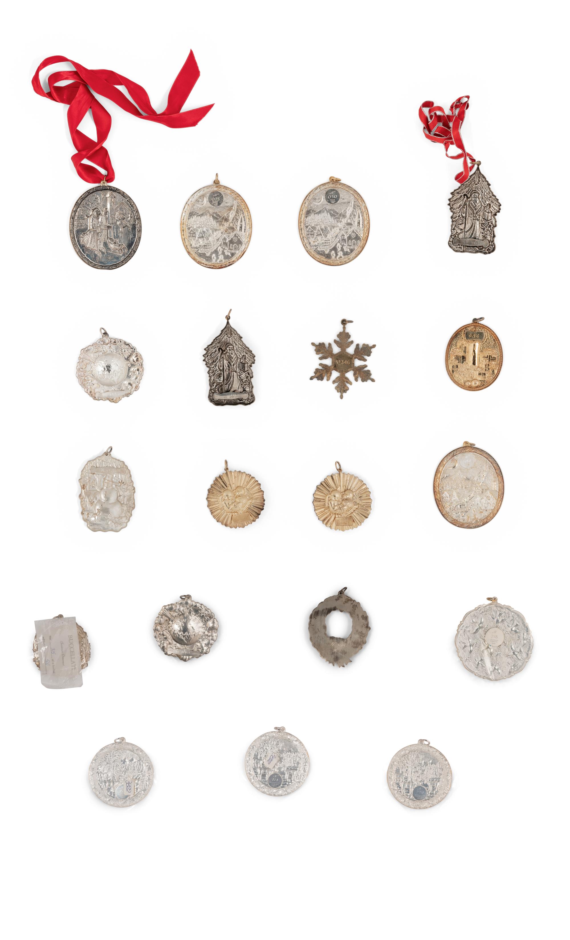 A Collection of Twenty-Three Buccellati Parcel-Gilt Silver Ornaments