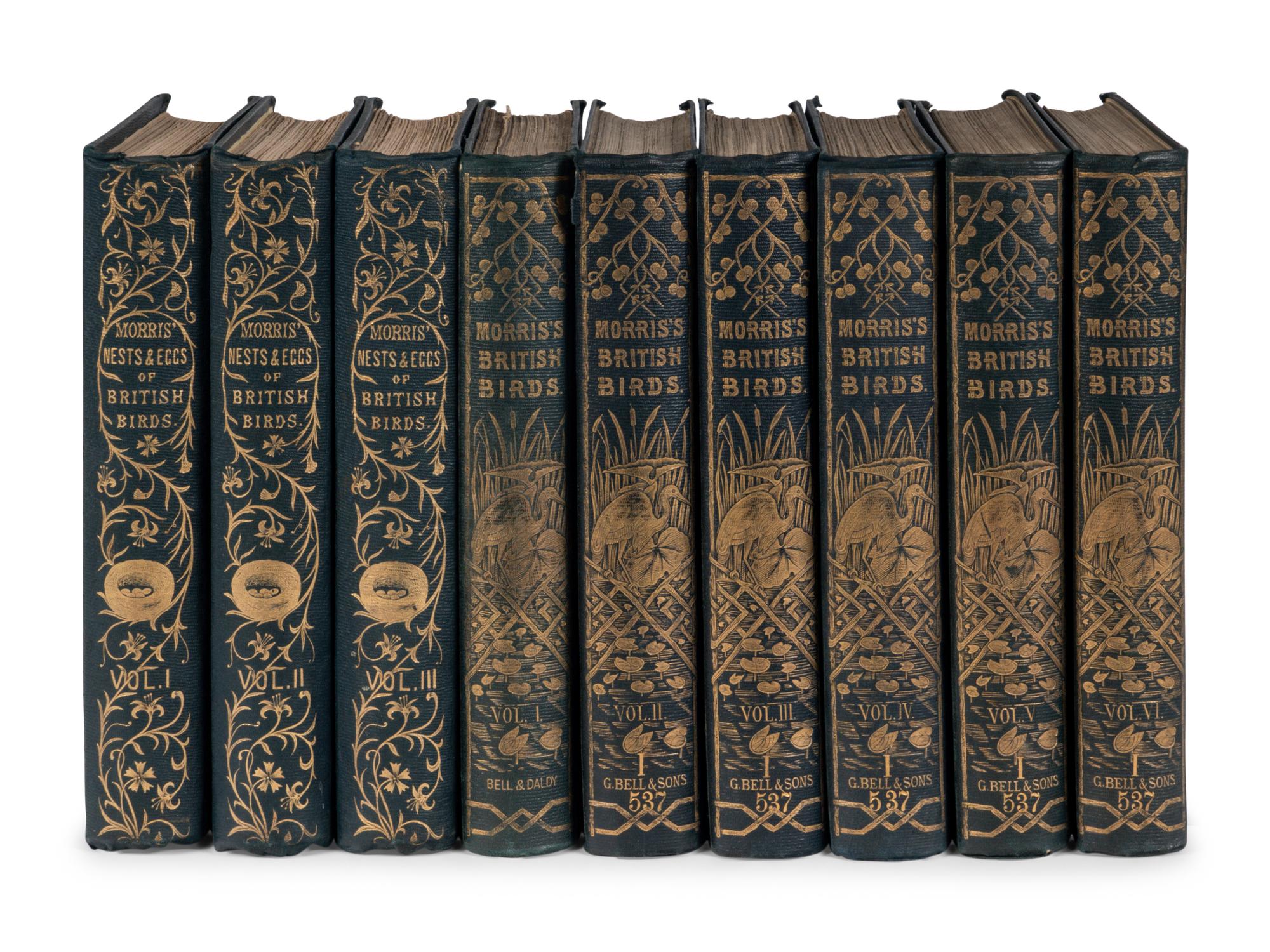 [NATURAL HISTORY]. MORRIS, Francis Orpen (1810-1893). A History of British Birds. [And:] A Natural History of the Nests and Eggs of British Birds . London: Bell and Daldy; George Bell & Sons, 1870, 1879.