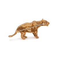 YELLOW GOLD AND RUBY CHEETAH BROOCH