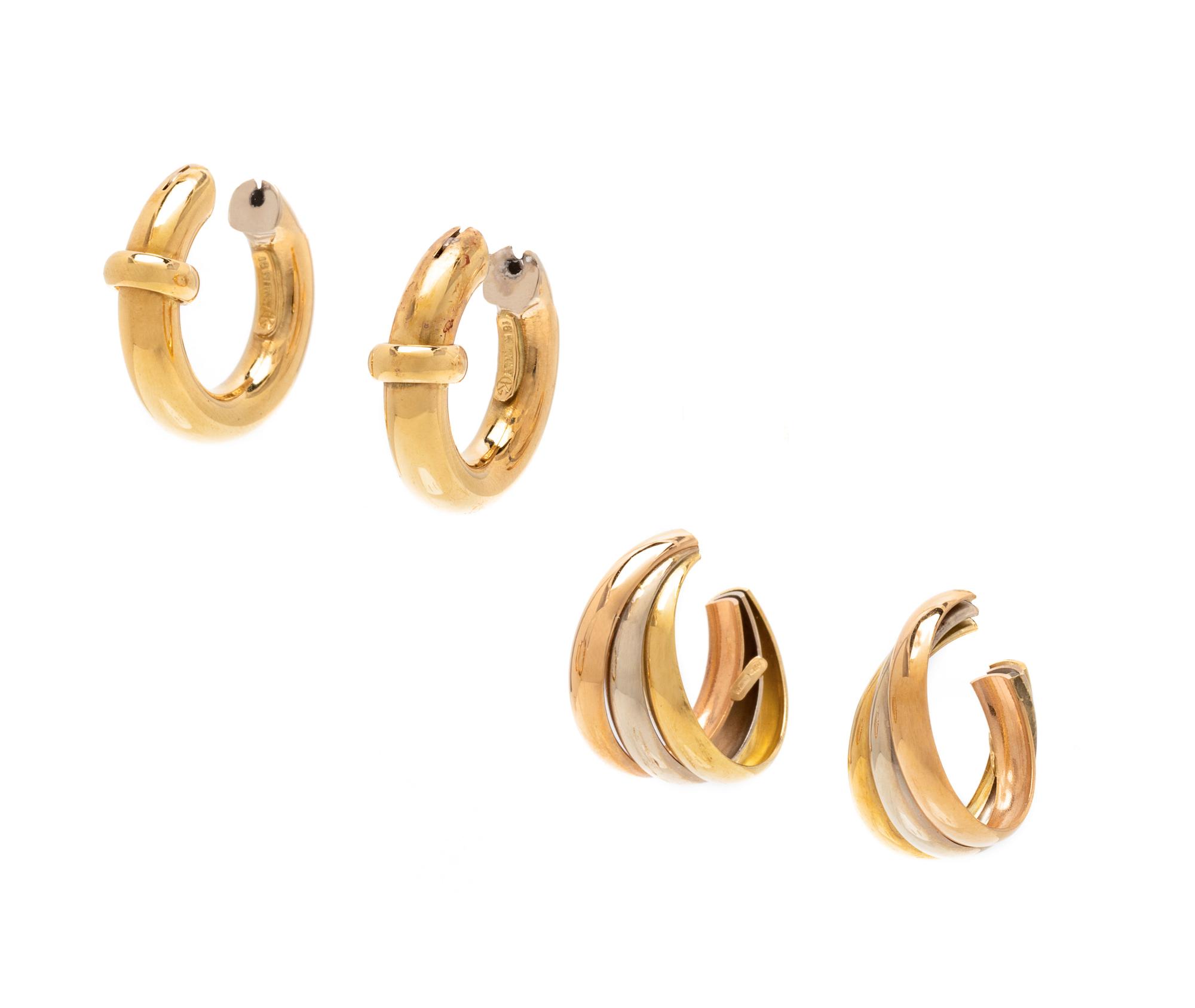 COLLECTION OF GOLD HOOP EARRINGS