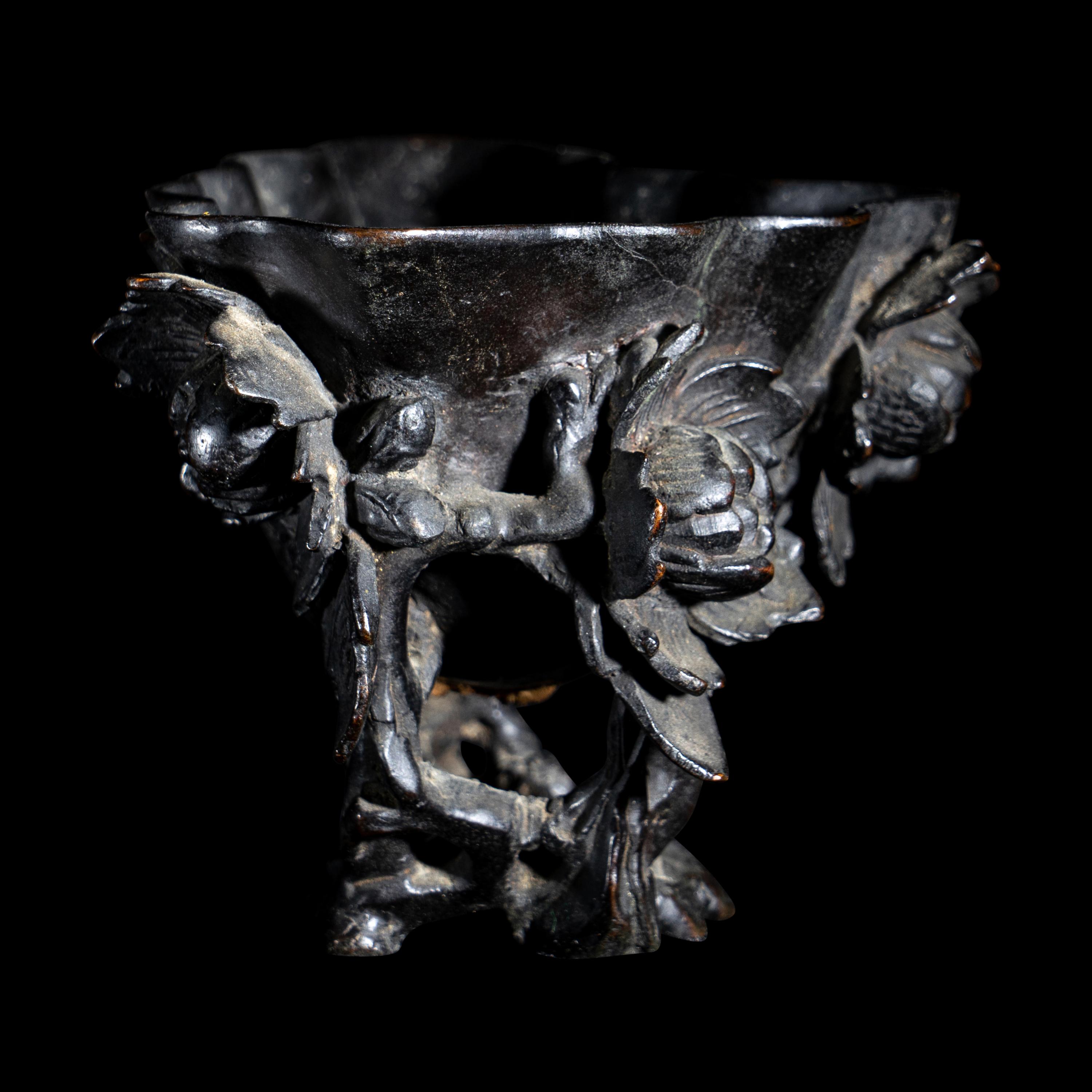 A Bronze Libation Cup