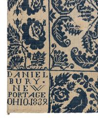 Two Cotton and Wool Jacquard Coverlets