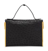 Judith Leiber Ostrich Accordion Handbag, 1980-90s