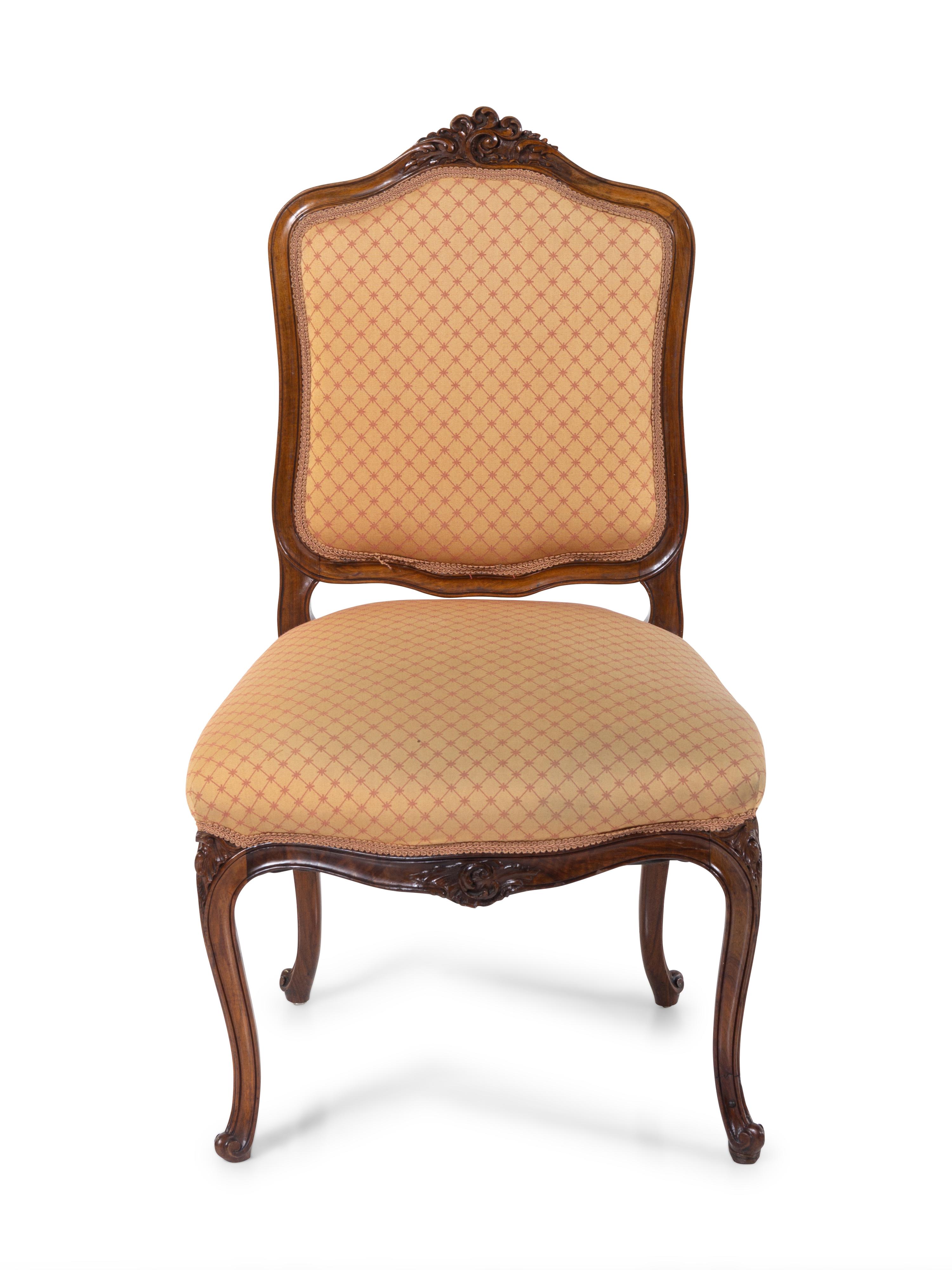 A Louis XV Style Walnut Side Chair