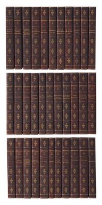 STEVENSON, Robert Louis. Works. Edinburgh: Printed by T. and A. Constable for Longmans Green and Co., et al., 1894-98.