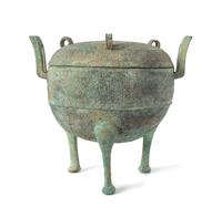 An Archaic Bronze Ding Vessel — LIKELY HAN DYNASTY