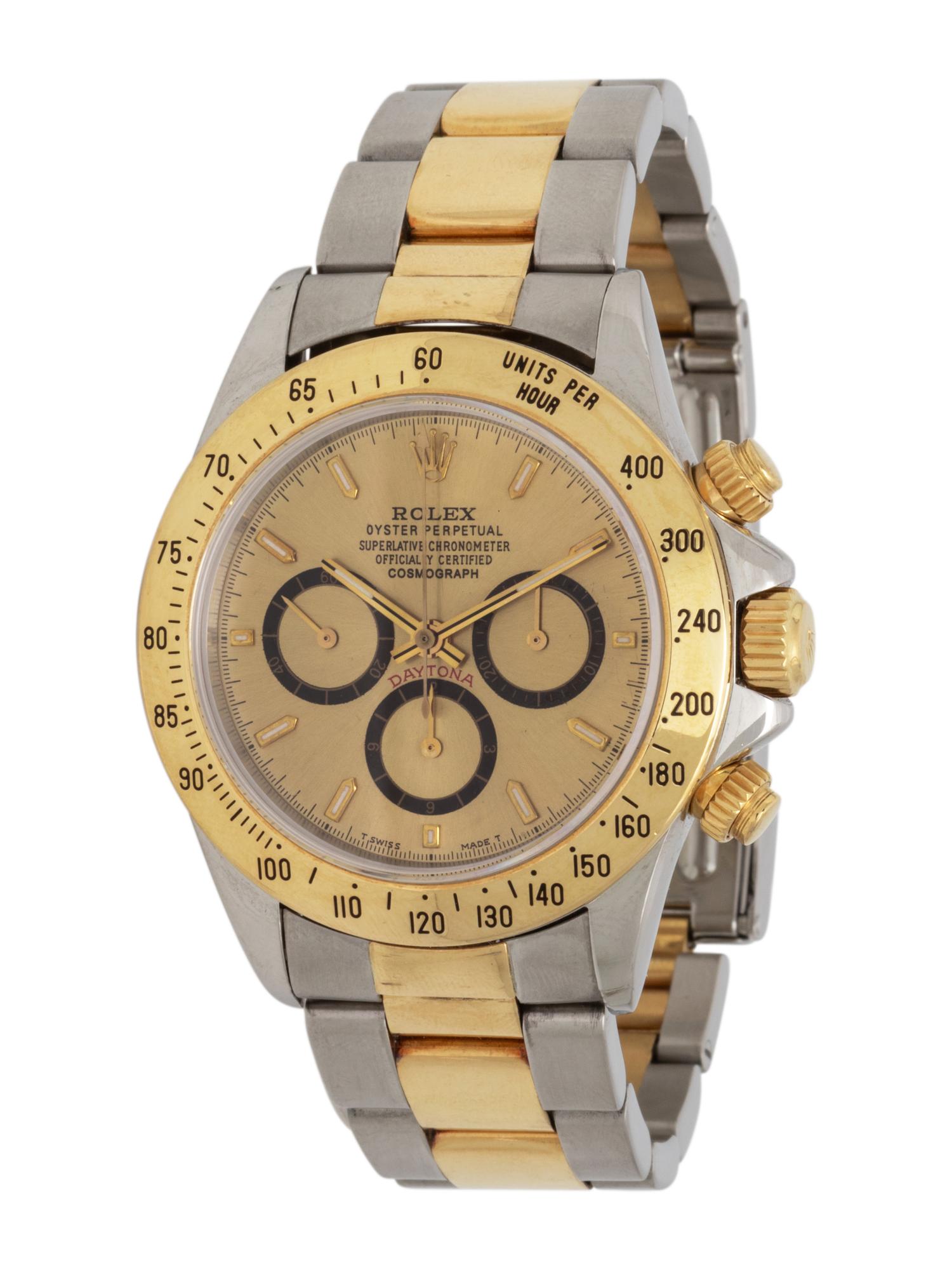 ROLEX, REF. 16523 18K YELLOW GOLD AND STAINLESS STEEL 'OYSTER PERPETUAL COSMOGRAPH DAYTONA' WATCH