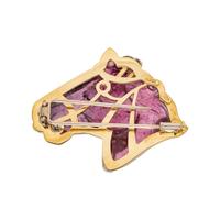 MASSONI, PINK TOURMALINE AND DIAMOND HORSE BROOCH