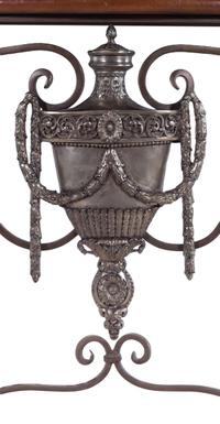 A French Style Wrought and Silvered Metal Console Table